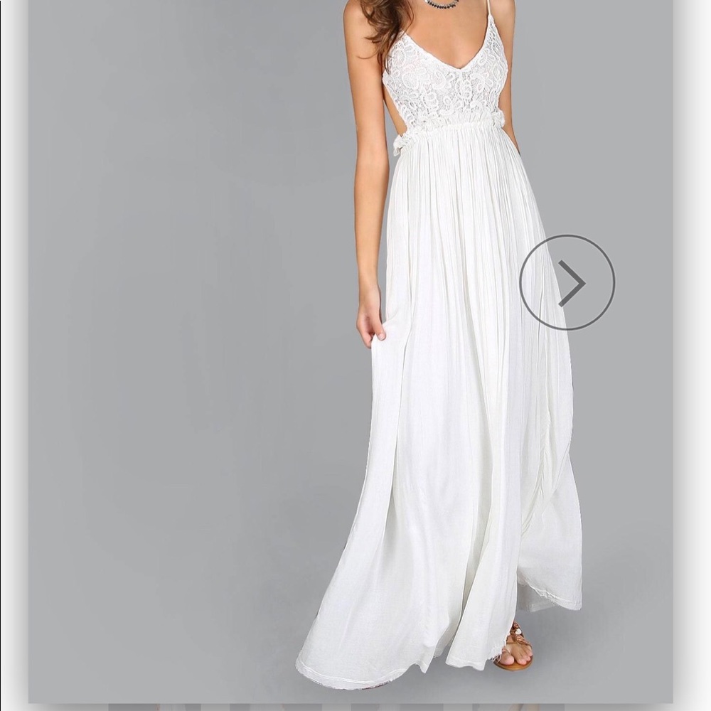 NWOT White Backless Maxi
